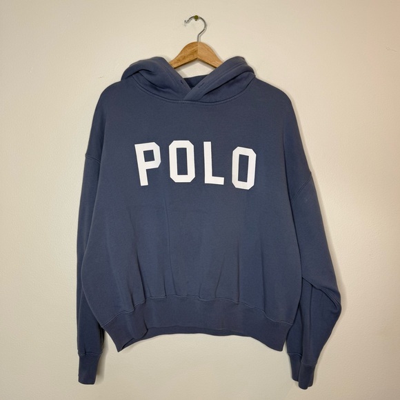 Ralph Lauren Polo Oversized Cropped Hoodie size XL women’s - Picture 1 of 8